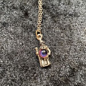 Wizard Necklace Pewter Crystal Ball